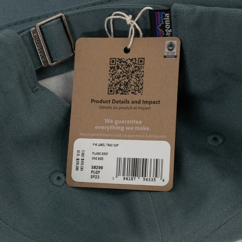 Patagonia Men's P-6 Label 'Plume Grey' Trad Cap 38296-SP23 OS